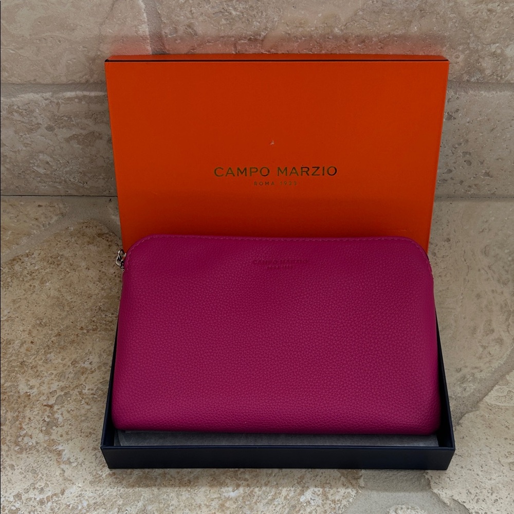 Campo Marzio Pink Leather Pouch NEW